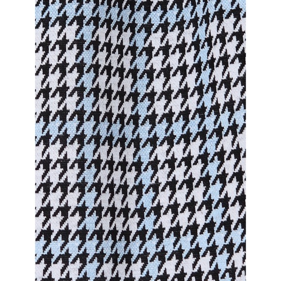 Philosophy Republic Clothing Womens Houndstooth Blazer Jacket L Black White Blue - Picture 2 of 10